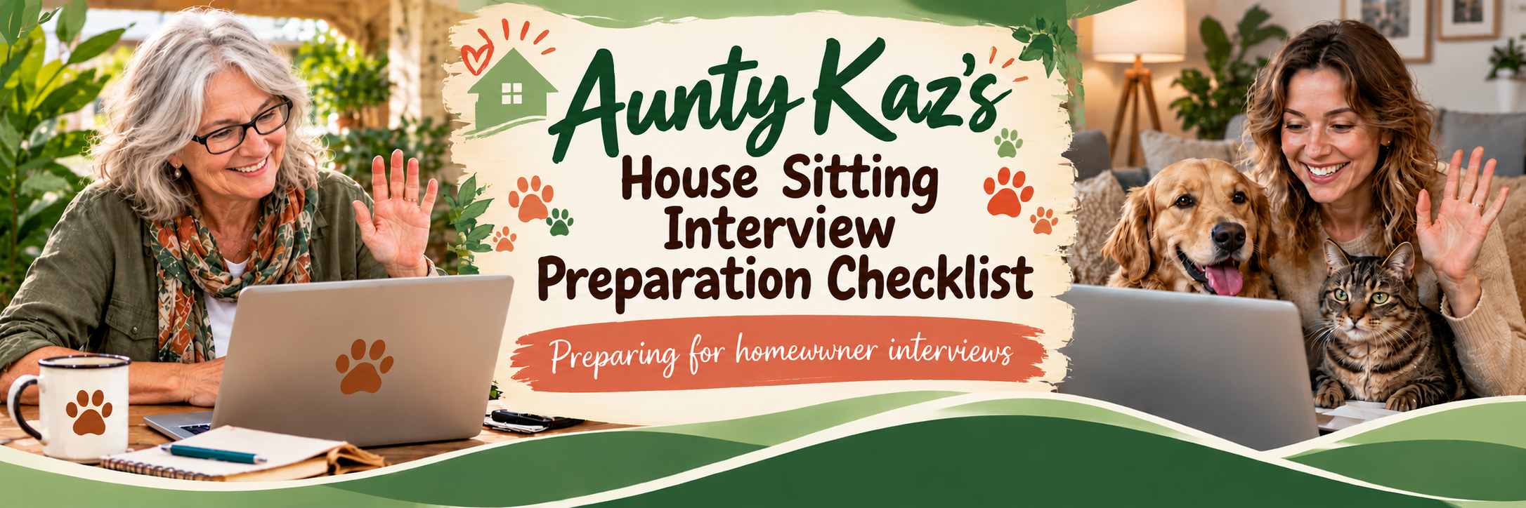Cover of Aunty Kaz's House Sitting Interview Comparison Checklist