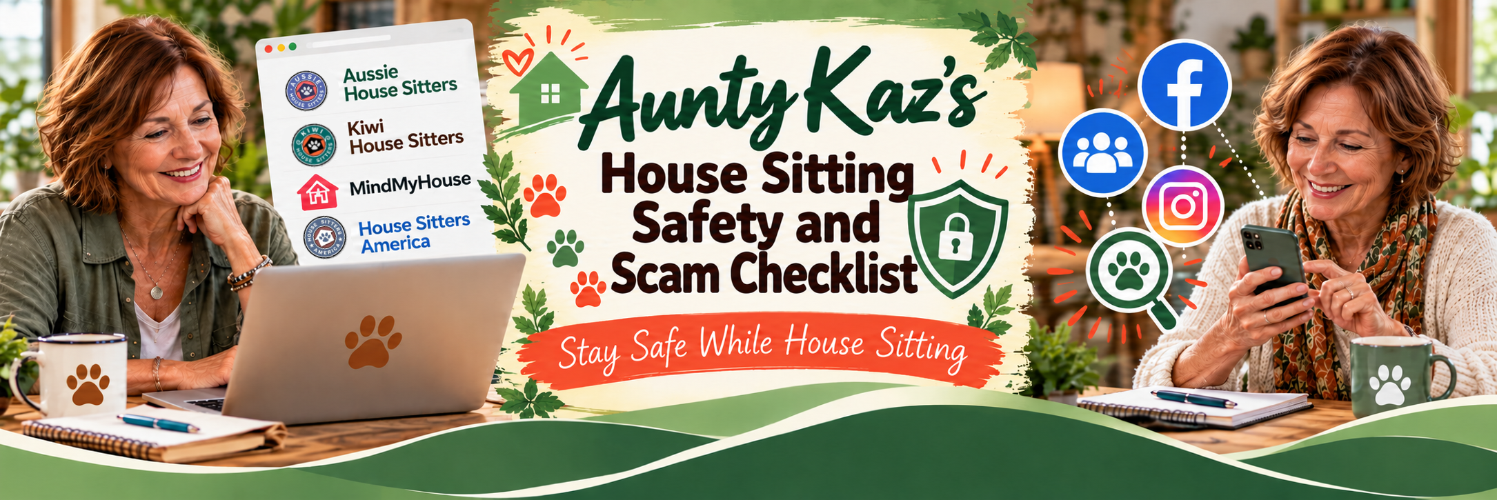 Cover of Aunty Kaz's House Sitting Safety and Scam Checklist