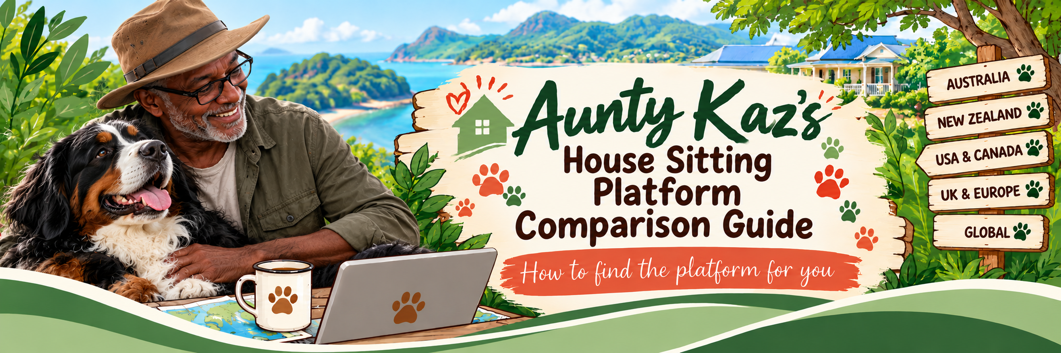 Cover of Aunty Kaz's House Sitting Platform Comparison Guide